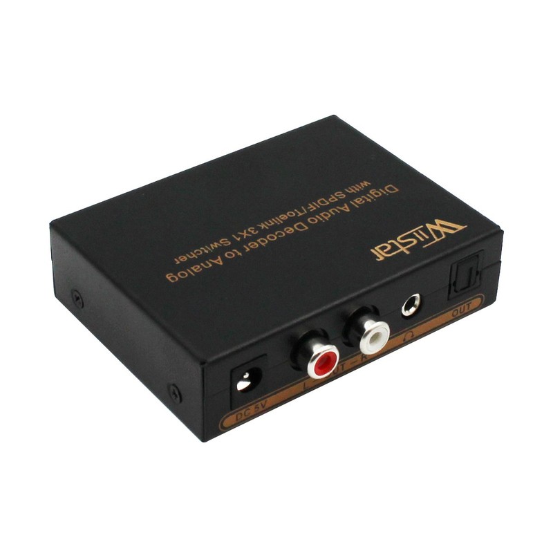 Wiistar Toslink Switch 3x1 Digital Optical Audio Switch 3x1 with
