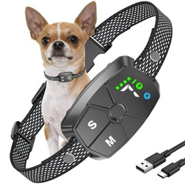 Bark Collar, JeaTone Dog Bark Collar for Large Medium Small Dogs, Rechargeable Smart Dog Anti Barking Training Collar with 7 Adjustable Sensitivity, 4 Training Modes, IPX7 Waterproof