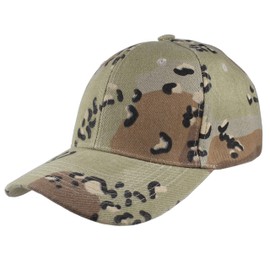 Gelante Bulk Plain Blank Baseball Caps Adjustable Back Strap. 001-Desert Camo-24PC
