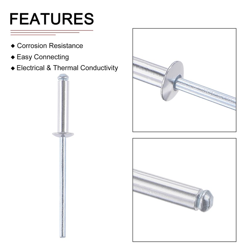 DTGN 3.2mm x 15mm (DXL) Blind Rivets - 120Pack -