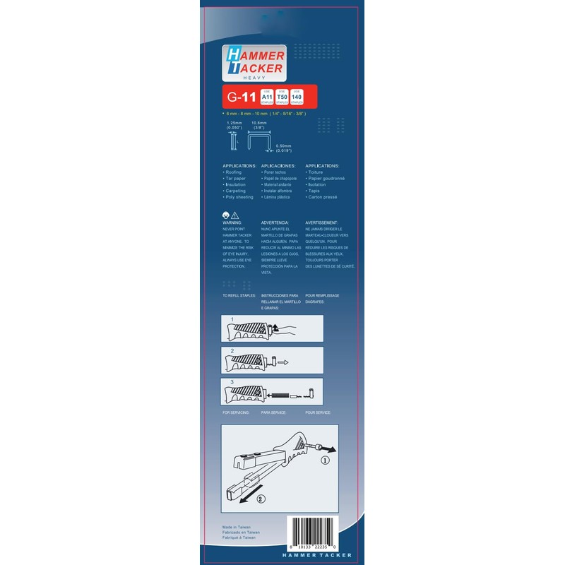 Zeluga 16-425 Heavy Duty Steel Construction Hammer Tacker, Anti-Jam Magazine