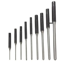 Long Drive Roll Pin Punch Set of 9 Pcs-Imperial Sizes/Hardened & Precisely Ground