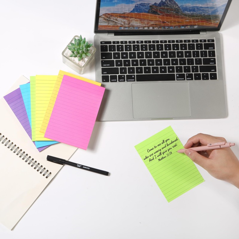 Mr. Pen- Sticky Notes, 3"x4", 6 Pads, 360 Sheets, Multicolor,