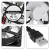 4Pcs 80mm/3.15inch for DC Fan 5V Computer Case Fan 80x80x25mm