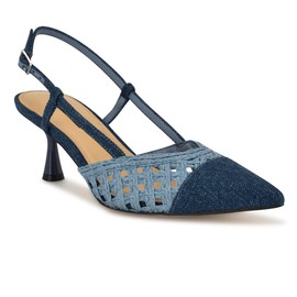 Nine West Women's Railen Pump, Blue Denim 420, 8