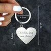 KEYU Keyring with Heart, ‘Love’ Key Fob, ‘I love you’,