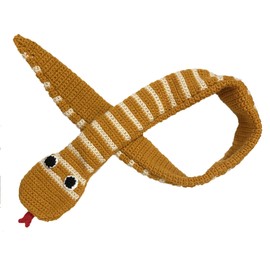 BIBITIME Knitted Scarf Funny Animal Shaped Handmade Creative Winter Warm (One Size, Yellow)