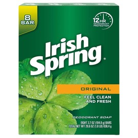 Irish Spring Original Deodrant Soap Unisex Soap, 3.75 Oz Bars, 8-Count