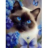 Diamond Painting Kits Siamese Cat Garden, Adults Fun DIY Diamond