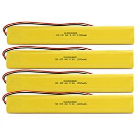 GLESOURCE 9.6V 1200mAh BBAT0043A Battery Compatible for ELBB003 Lithonia ELB-B003 ELB-B004 ELBB004 OSI OSA228 DANTONA CUSTOM-306-U BBAT0044A BAA-96 BBAT0043A Emergency Light(4 Pack)