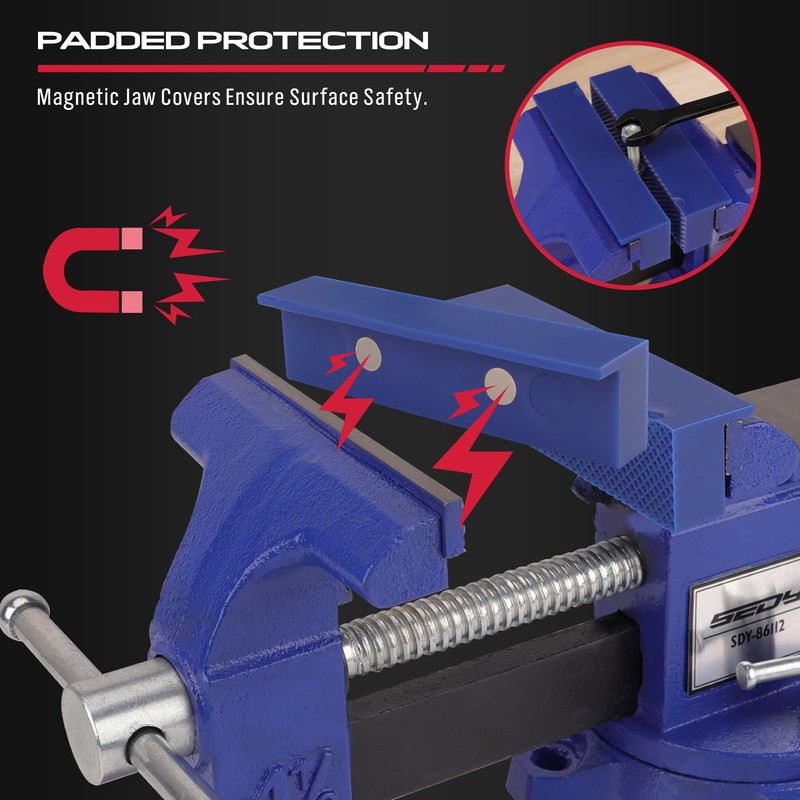 Heavy Duty Bench Vise 4.5 Inch: Table Clamp Woodworking Vice