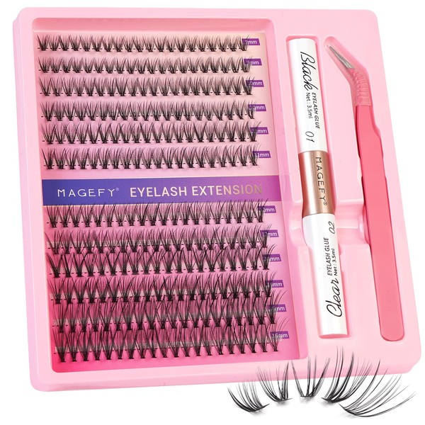 MAGEFY Kit de Extensión de Pestañas DIY Mixtas C Curl