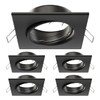 ledscom.de RIR Ceiling Mounting Frame, Square, Swivelling, Matte Black, Pack