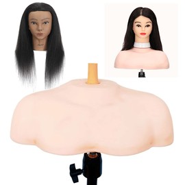 Wig Stand Dummy shoulder model Mannequin Head Stand, Wig Head support Holder for Cosmetology Hairdressing Training at Home and Salon Use,shoulder model (Large shoulder)