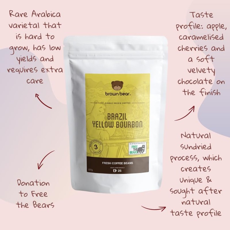 Brazilian Coffee Beans 227g - Brazil Yellow Bourbon Speciality Coffee