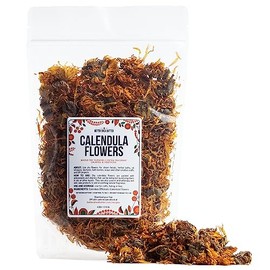 Calendula Whole Dry Flowers for Tea, Baking, Crafts, Sachets, Baths, Aromatherapy, Oil Infusions, Tinctures - 4oz in Resealable, Recyclable Pouch - by Better Shea Butter