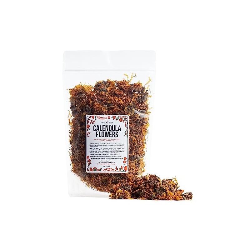Calendula Whole Dry Flowers for Tea, Baking, Crafts, Sachets, Baths,