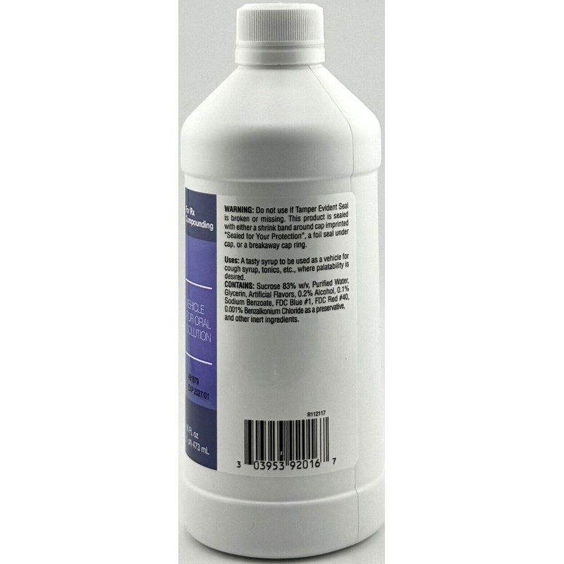 Humco Syrpalta Compounding Syrup Vehicle Oral Solution Fast Cough Relief