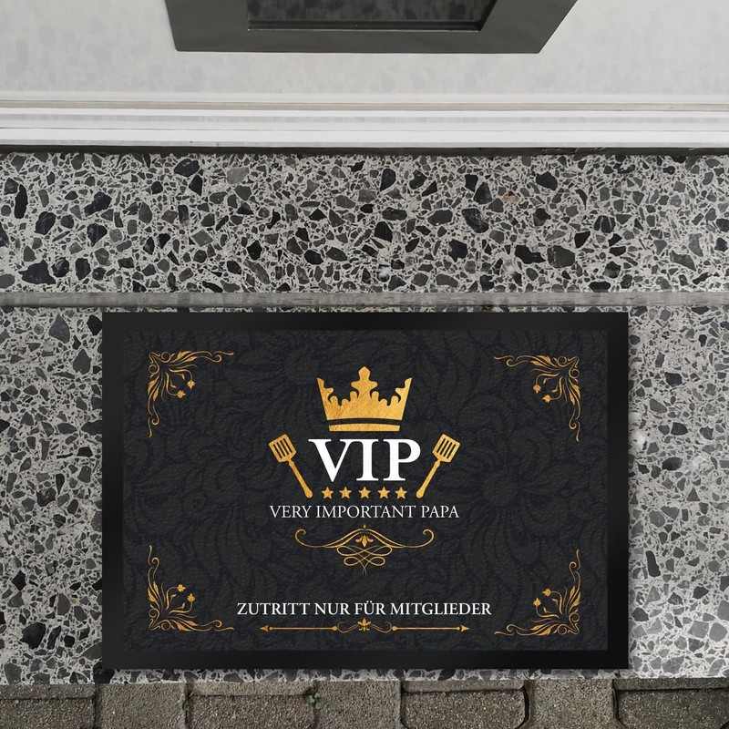 trendaffe Very Important Papa Doormat with VIP Motif