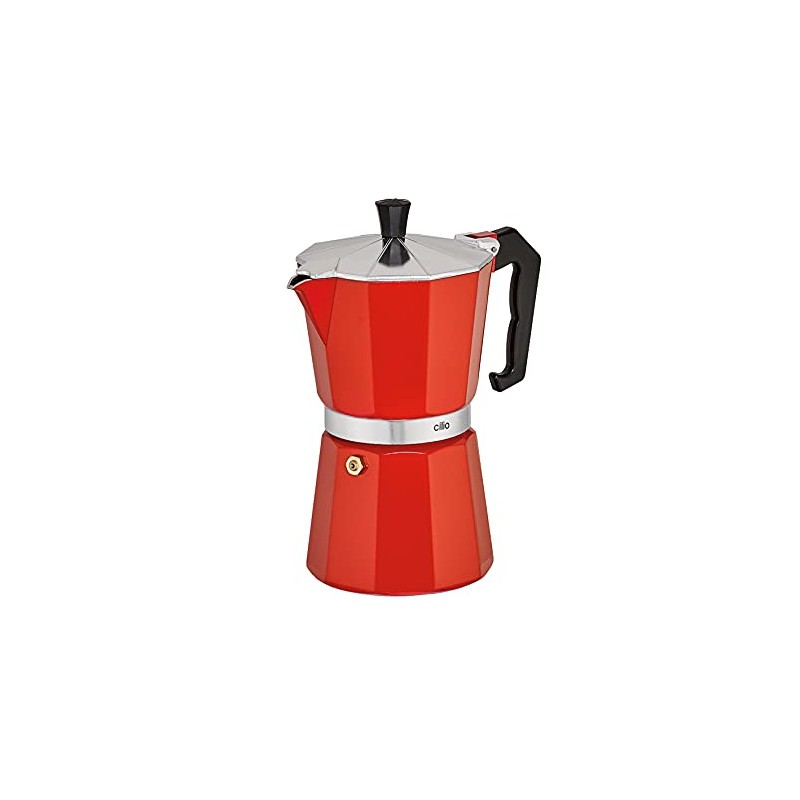 Cilio Classico Stovetop Espresso Maker, 15 Ounce, Red