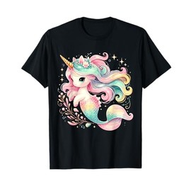 Unicorn Mermaid Birthday Party Girl Mermicorn T-Shirt
