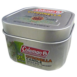 Coleman Pine Scented Citronella Candle 6 oz with Wooden Crackle Wick