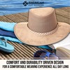 American Hat Makers Breeze Leather and Mesh Sun Hat for