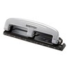 PaperPro Bostitch Office inPRESS 12 Reduced Effort Three-Hole Punch, Silver/Black