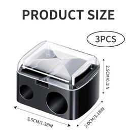 3 Pcs Lip and Eye Liner Pencil Sharpener, Make up Eyebrow Pencil for Large and Small Lip, Eye and Brow Pencils, Eyeliner