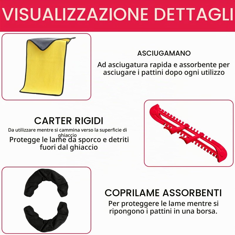 DAZZTIME Protezioni per Lame per Pattini da Ghiaccio,1paio di Protezione