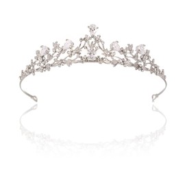 Basetousual Wedding Bridal Crystal Tiara, Queen Crown Decoration, Crystal Women's Hair Crown, Wedding Bridal Hair Accessories, Princess Crown