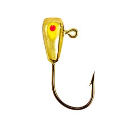 Lindy Live Bait Jig Fishing Lure - Works with Minnows, Leeches, Nightcrawlers, Soft Plastics, Etc., Metallic Gold, 1/8 oz