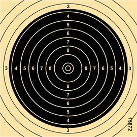 Targets Shooting Discs Small Calibre KK Special Cardboard Numbered 13.5 x 13.5 cm Made in Germany