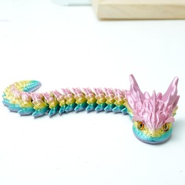 10.04inch 3D Printed Water Snake Models,Flexible Joint Animal lacertid Figurines, Stress Relief, Fidget restlessness, ADHD Toys, Surprise Fantasy Gifts (Random)