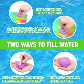 COSOOS 18 Pack Reusable Water Balloons for Kids, Water Toy Summer Toy for Boys Girls, Beach Pool Toys for Kids 3-12, Outdoor Activities Water Games Toys Self Sealing Refillable Water Balloons for Fun