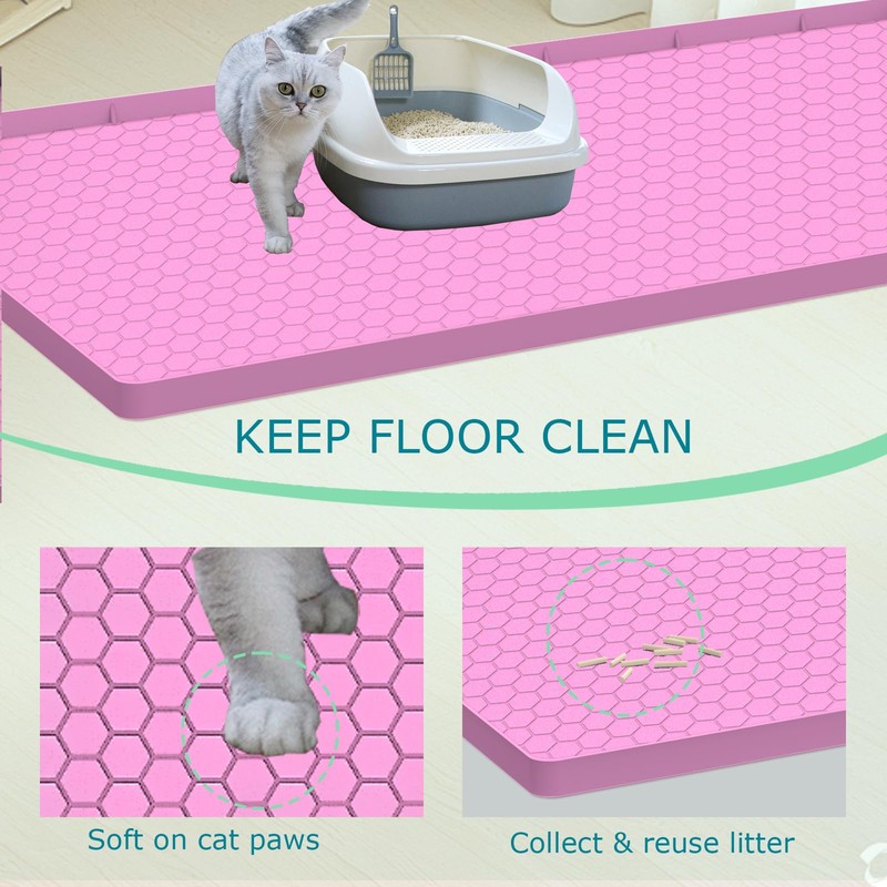 JSXZWOO Cat Litter Mat for Litter Box, Silicone Large Cat