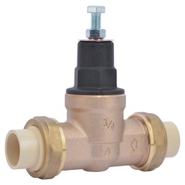 Cash Acme EB45 Pressure Regulating Valve, Double Union, 3/4 Inch CPVC, Poly Top, 45 PSI, 23890-0045