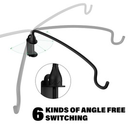 Garkup 2 Pack Plant Hanger Bracket Wall Mounted Hooks for Hanging Bird Feeder, Flower Bracket, Anti Rust Metal Lanterns 12 Inches