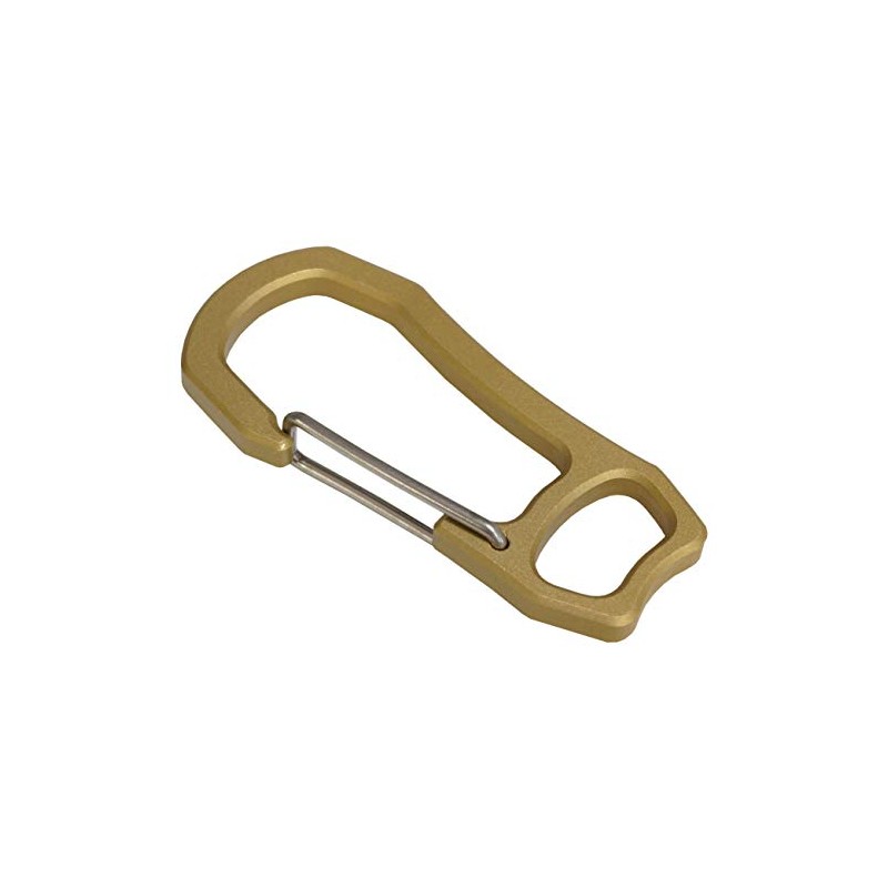 PR-GOLDCARA Brass Carabiner, Key Holder, Key, Small, Lightweight, Outdoor, Camping,