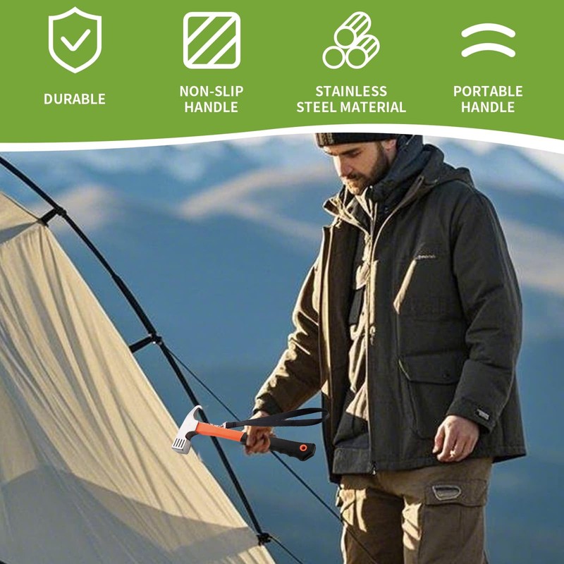 Camping Hammer Heavy Duty with Tent Stake Remove, Multifunction High