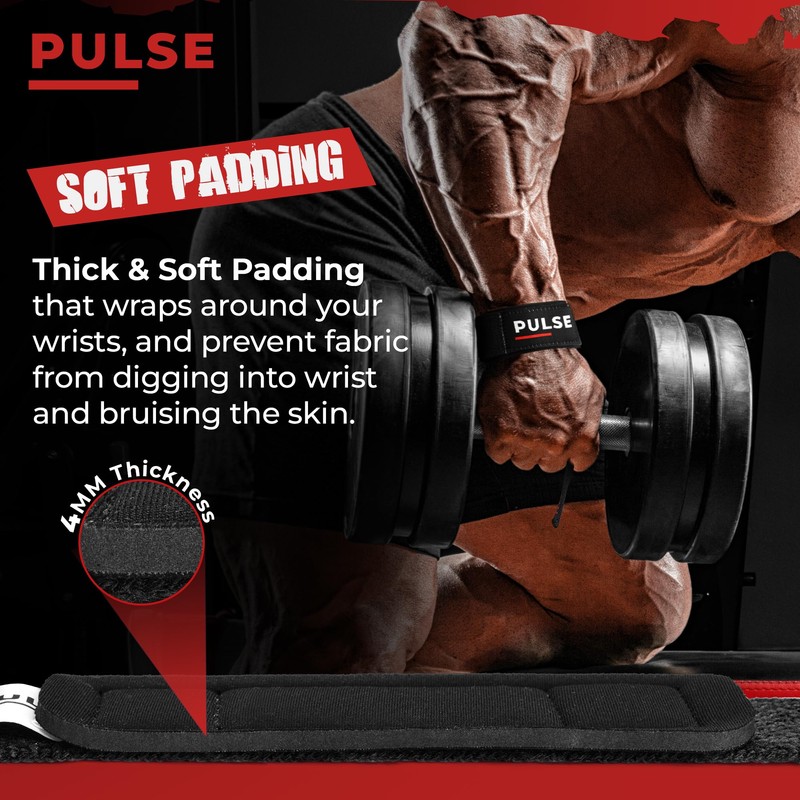 Weight Lifting Straps with Non-Slip Silicon Grip - 21 Inch,