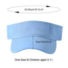 Jastore Sombrero plegable para niños y niñas, de algodón, para deportes, verano, golf, visera, Azul (Sky Blue), Talla única