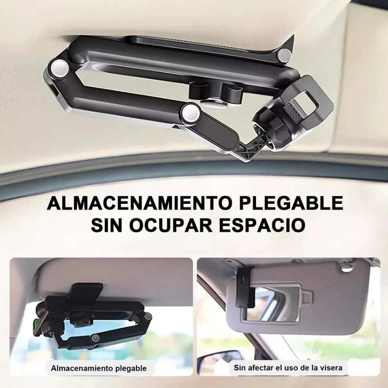 Soporte Teléfono Porta Celular 360° Carro Brazo Ajustable Negro