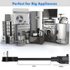 Appliance Power Extension Cord 1 Foot Short Flat 3 Plug