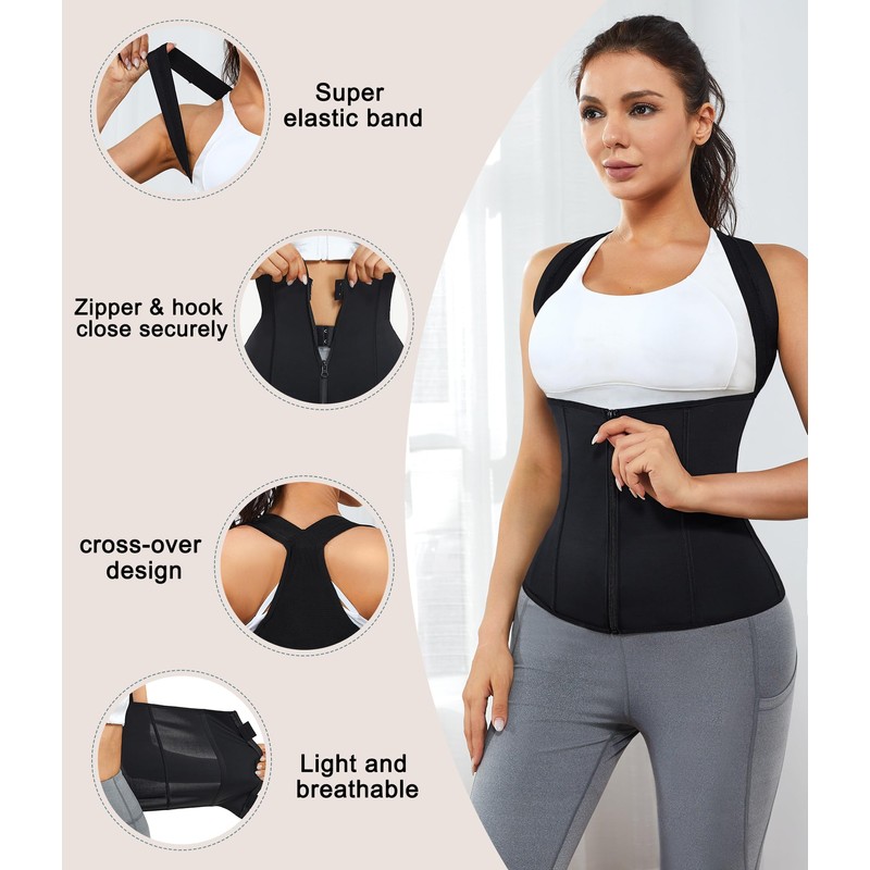 URSEXYLY Women Back Braces Posture Corrector Waist Trainer Vests Tummy