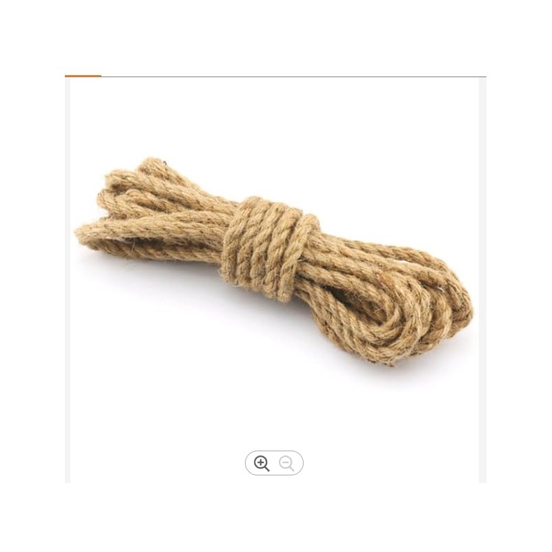 Natural Brown Jute Rope Hessian Braided Twisted Rustic Shabby Burlap