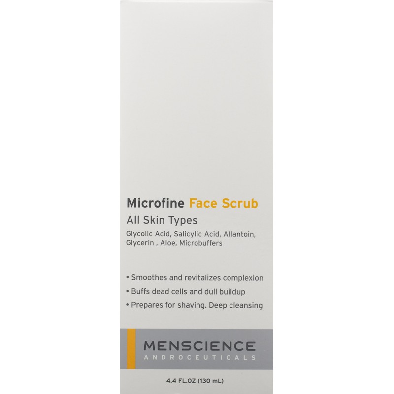 MenScience Androceuticals Microfine Face Scrub, All Natural, 4.4 Fl Oz