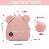 1 Plush Backpack and 1 Fur Ball Keychain, Cute Bear