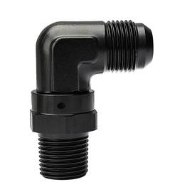 EVIL ENERGY 10AN Male Flare to 1/2" NPT 90 Degree Swivel Fitting Adapter Aluminum Black