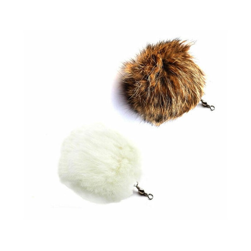 Kats'N Us Cat Teaser Wand Refill Rabbit Fur Pom Pom